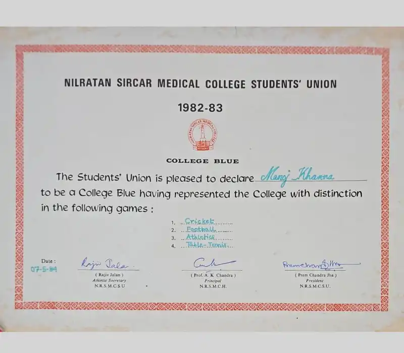 Distinction in Sports at NRS Medical College | Plastic Surgery India 