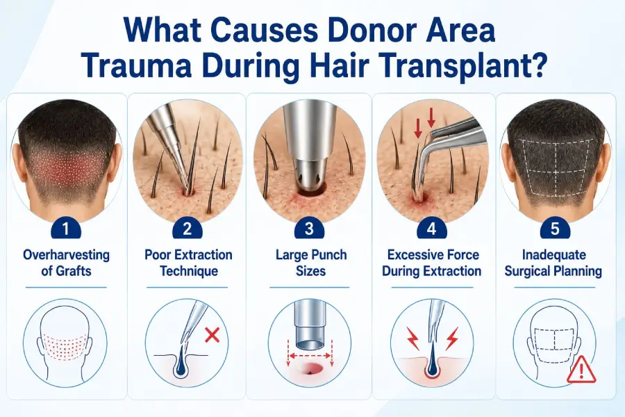 What Causes Donor Area Trauma During a Hair Transplant?